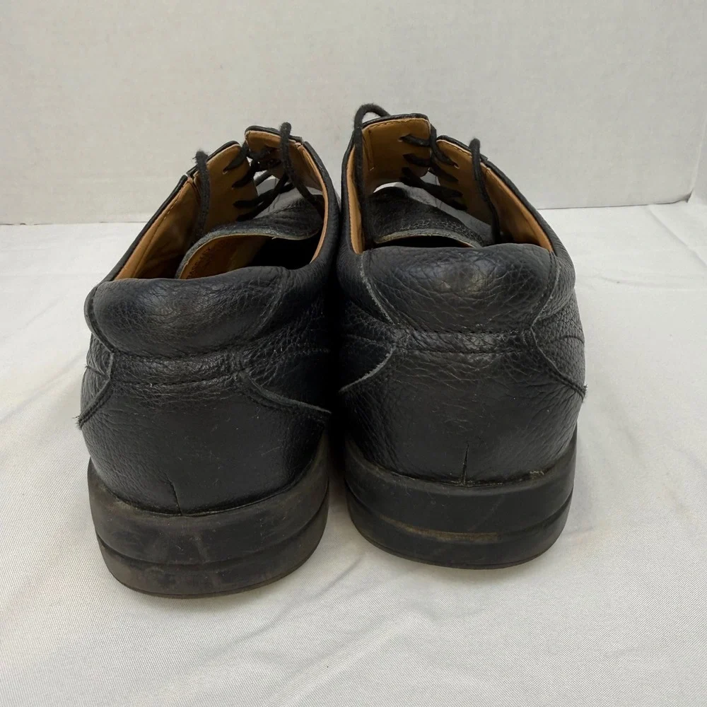 G.H.‎ Bass Lex Mens Black Leather Oxford Shoes Square Toe Size 12 W